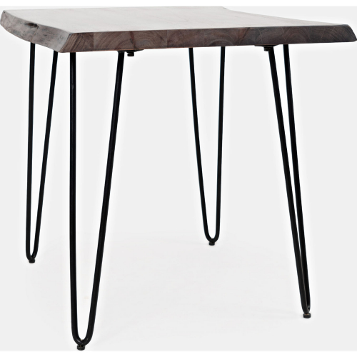 Nature's Edge 24" End Table in Live Edge Slate Gray Wood